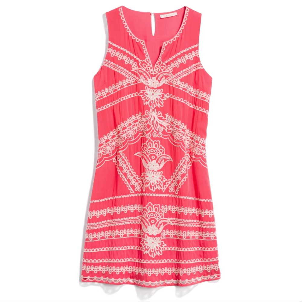 Skies Are Blue Coral Dress